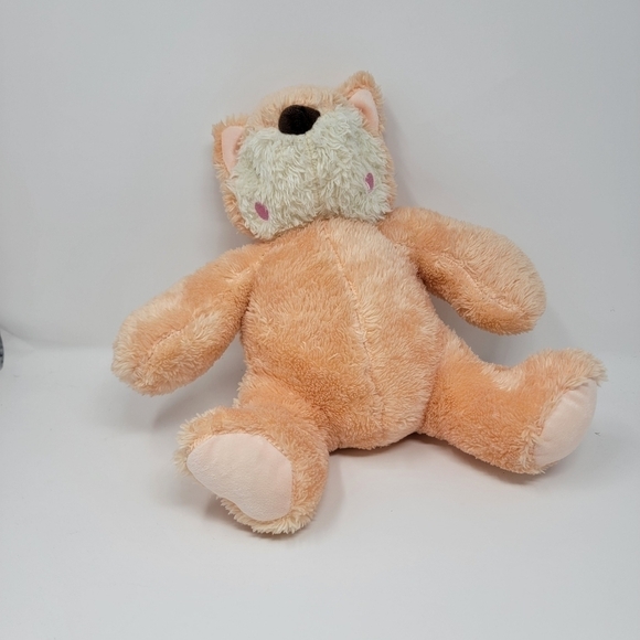 Silver One 12” Super Soft Sitting Fox Peach Plush - Picture 3 of 5